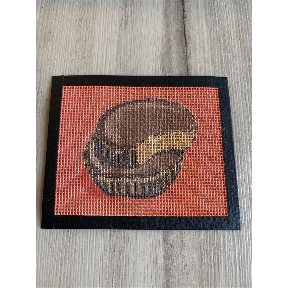 Hand Painted Candy Needlepoint Canvas on 13 Mesh Canvas Chocolate Peanut Butter